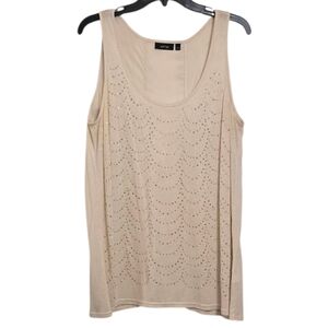 Apt. 9 Women's Beige Embellished Tank Top